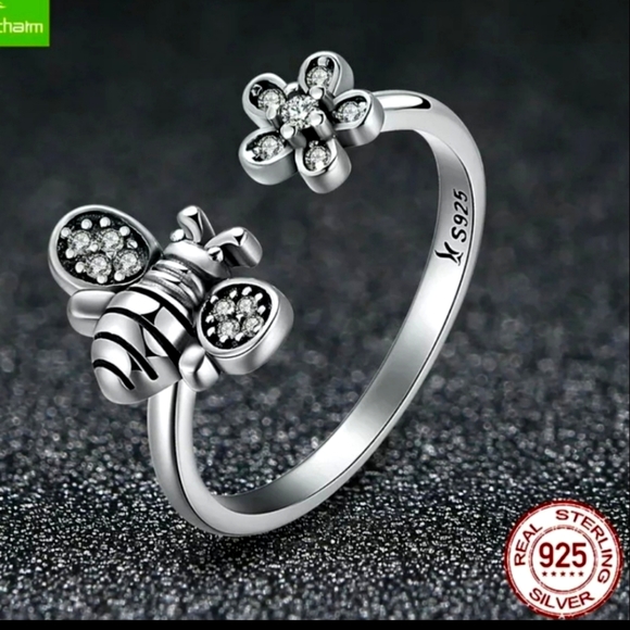 Sterling Silver Bee Ring